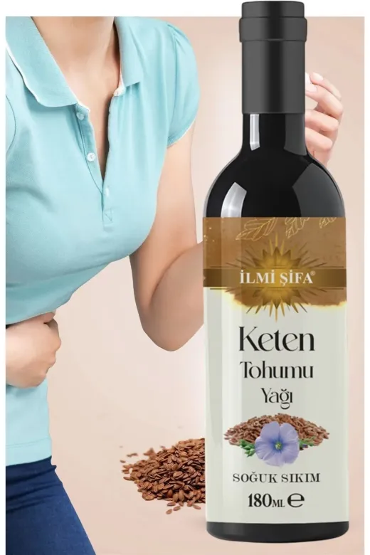 İLMİ ŞİFA Keten Tohumu Yağı %100 Saf, Doğal Keten Tohumu Yağı 180 Ml Soğuk Sıkım