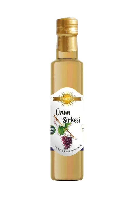 İLMİ ŞİFA Üzüm Sirkesi Doğal Fermante Saf Ve Katkısız 500 Ml