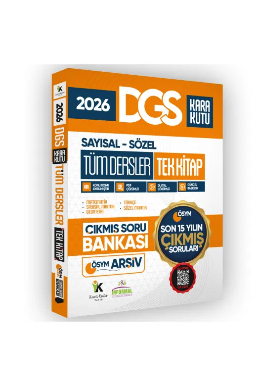İnformal Yayınları DGSTumDersTekKD 2026 Full Dgs Tüm Dersler Tek Kitap Ösym Çıkmış Soru Bankası Son 15 Yıl Sadece Dgs Pdf/video Çözümlü