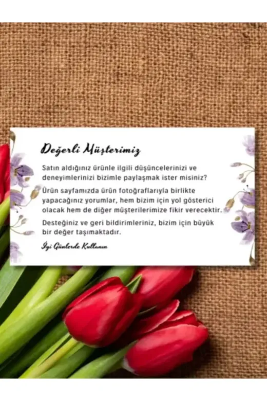 İnformal Yayınları YRMmatk300LU300gr Müşteri Deneyimi Ve Yorum Artırıcı Teşekkür Kartı 300 Adet 8 Cmx5 Cm Yüksek Kaliteli 300 Gr Kuşe