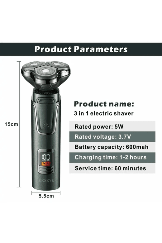 Insua Hk-3600 Digital Göstergeli 3 Başlıklı Tıraş Makinesi
