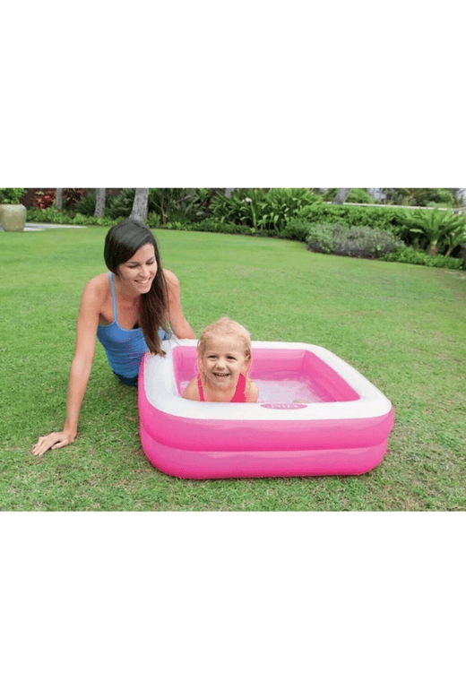 İntex 6941057451008 57100 Mini Kare Havuz Pembe 85X85X25 Cm