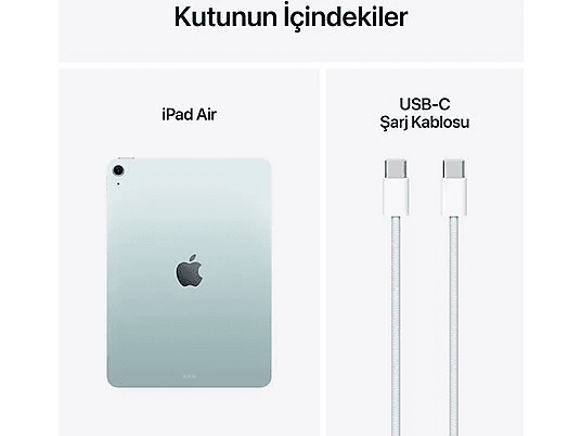 Ipad Air 6. Nesil Mc9X4Tu/a M3 Çip Wi-Fi 128Gb 11 Inç Mavi Tablet Pc