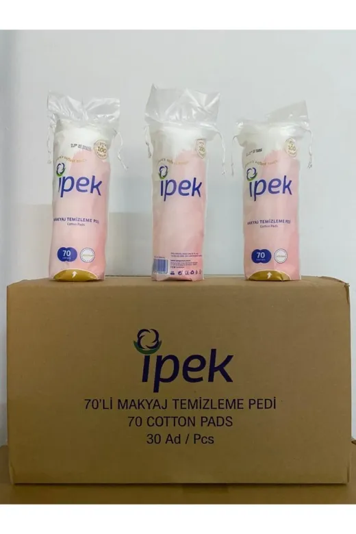 İpek 869127510093 Makyaj Temizleme Pamuğu 70Li X30 Paket