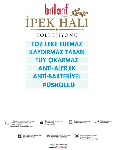 İpek Latex Kaymaz Taban Halı-11572.801-(130x190)