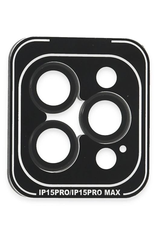 iPhone 15 Pro Max PVD Metal Kamera Lens - Siyah