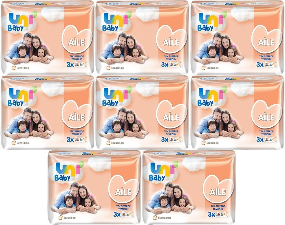 Islak Havlu Mendil Aile 52 Yaprak (24 Lü Set) 1248 Yaprak (8PK*3)