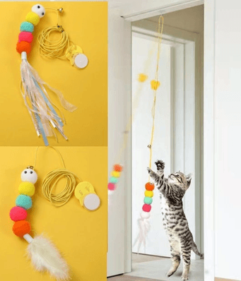 just cheap store 109353989 Elastik Kendinden Yapışkanlı Solucan Kedi Oltası 4741 Açık Mavi