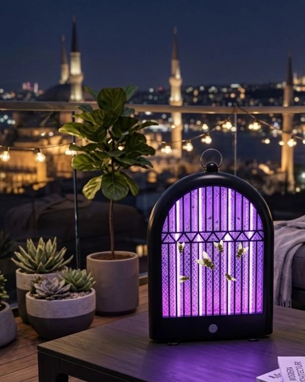 just cheap store 123590067 Sessiz Sivrisinek Lambası Şarjlı Ve Güvenli Kullanım Açık Gri
