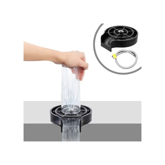 just cheap store 474189AT68YT0068 Yüksek Basınçlı Otomatik Bardak Yıkama Aparatı Mutfak Lavaboları İçin Hızlı Kupa Durulayıcı 4741 Ahşap - Beyaz