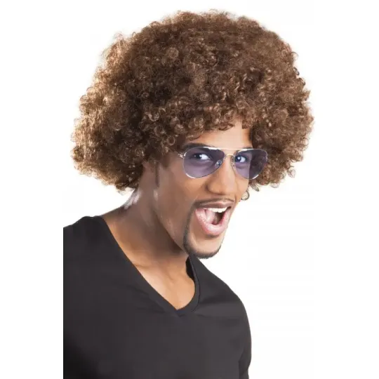 Kahve Renk Kıvırcık Afro Bonus Peruk (4745)