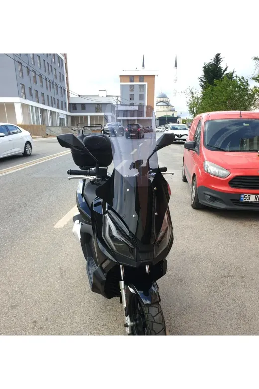 Kanuni Seha 125 Ön Cam 2022-2026 Model 78cm Füme Renkli 4mm UZUN
