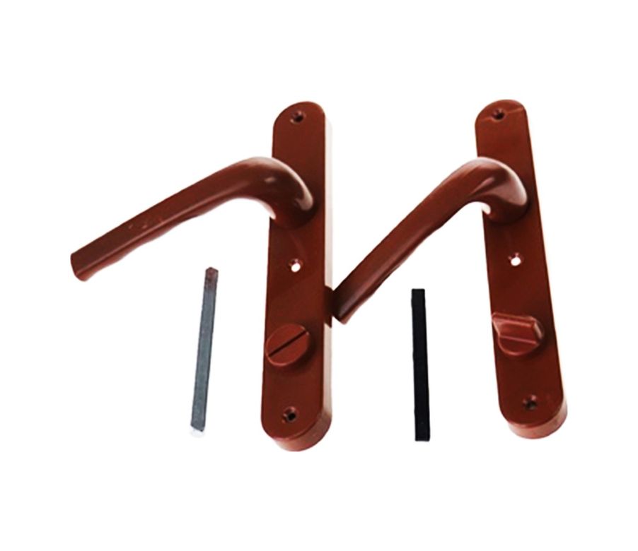 Kapamarka 63130411 Banyo-Wc - Kilitli Kahve Rengi Pvc Kapı Kolu