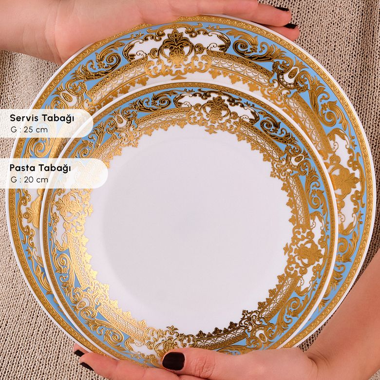 Karaca gfhjggkfdy Royal Opal 24 Parça 6 Kişilik Yemek Takımı