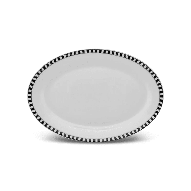 Karaca hghgfhj Damalı Küçük Porselen Kayık Tabak 20 Cm