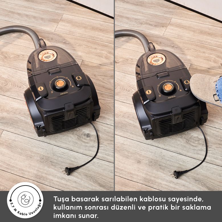 Karaca ntıojnıjohnjıo Vantuz High Force F2 Matte Black Copper Elektrikli Süpürge