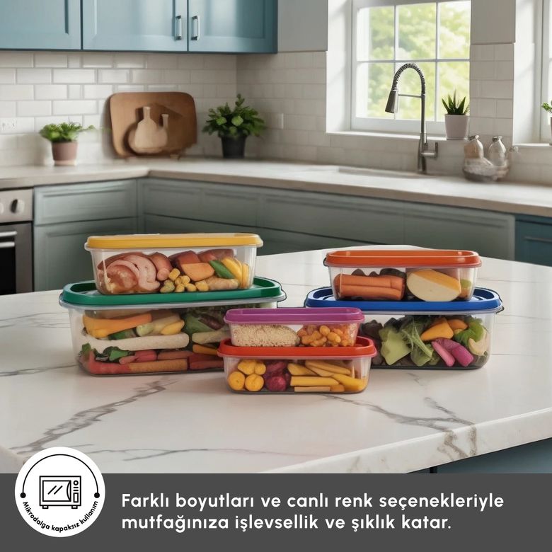 Karaca RFJHHJJF Roxy 6'lı Saklama Kabı Renkli