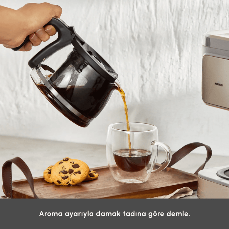 Karaca RGOIJFIUOJ Just Coffee Aroma 2 In 1 Filtre Kahve Ve Çay Demleme Makinesi Latte