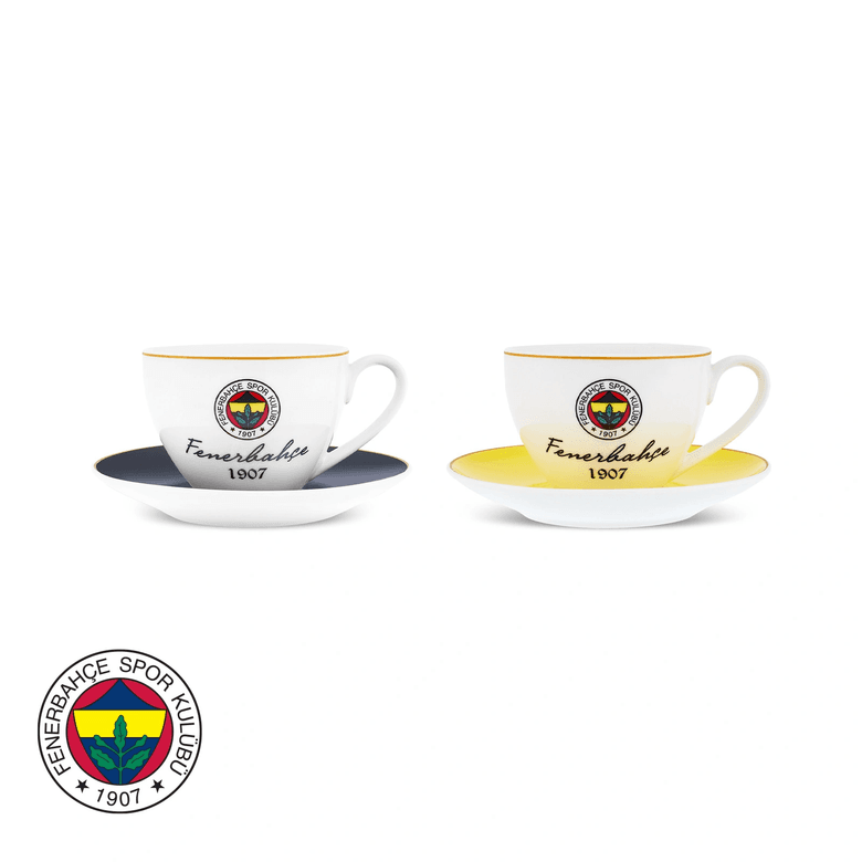 Karaca rtdtfggfhcg X Fenerbahçe Lisanslı 2 Kişilik Çay Fincan Takımı 220 Ml