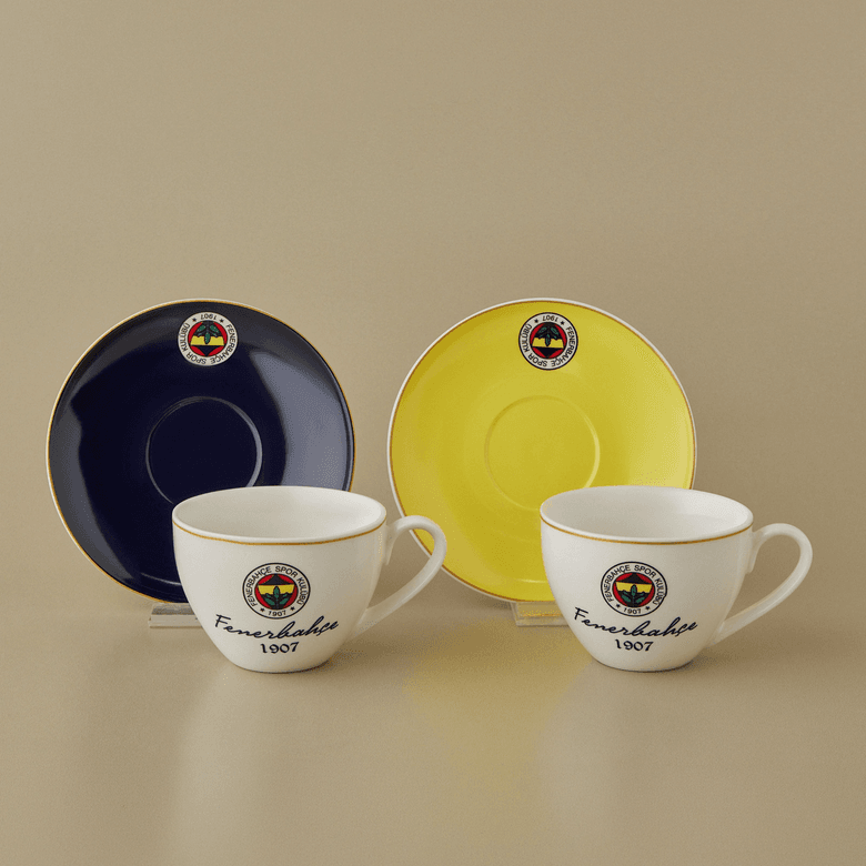 Karaca rtdtfggfhcg X Fenerbahçe Lisanslı 2 Kişilik Çay Fincan Takımı 220 Ml