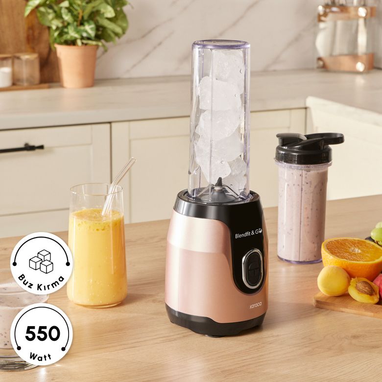 Karaca uy7feygehdjı Blendfit Go Personal Kişisel Smoothie Blender Çift Hazne Antrasit 600Ml & 400Ml