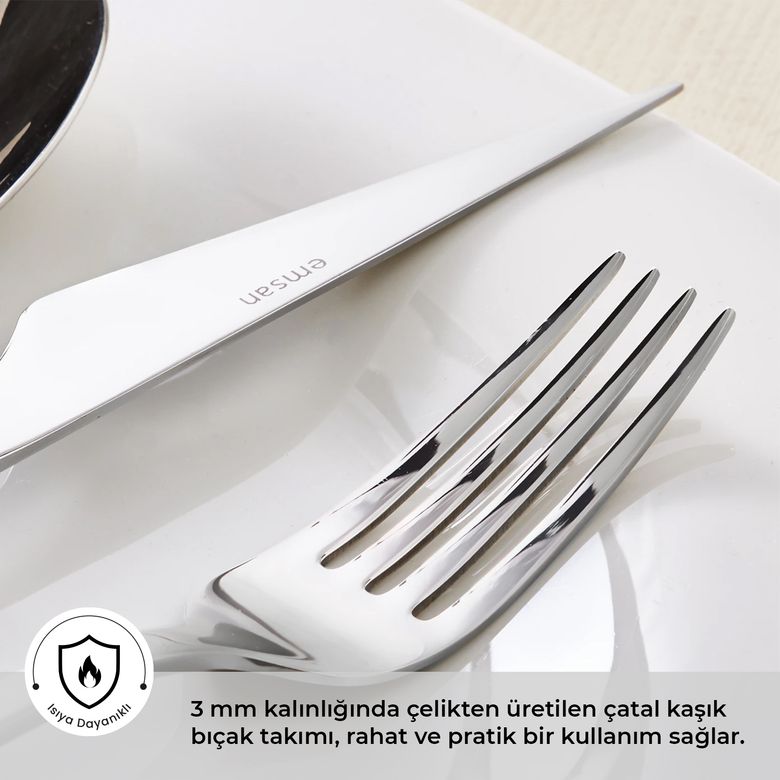Karaca uytyıtıuutı Sedir Elegance 84 Parça 12 Kişilik Çatal Kaşık Bıçak Takımı