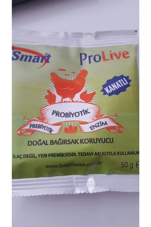 KARAHİSAR KULUÇKA KRHSMART50PRO04 Smart Prolive Kanatlı Hayvan Için Probiyotik,enzim D Oğal Bağırsak Koruyucu 50G R