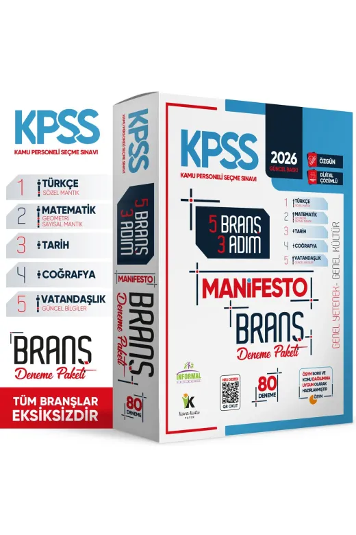 Karakutu Yayınları KPSSfullDNM6PKT4046 2026 Kpss Full 6Lı Özgün-Tıpkı-Karma-Çıkmış-Manifesto Güncel Türkiye Geneli Çözümlü Deneme Paketi