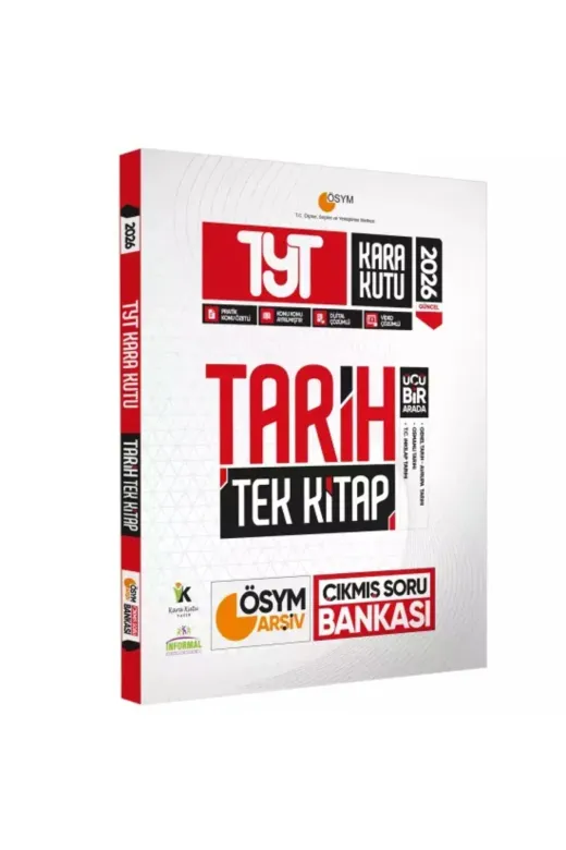 Karakutu Yayınları TYTAYTtmAltınSet4050 2026 Tyt Kara Kutu Ösym Çıkmış Soru Bankası Tm (Eşit Ağirlik) Altin Set Konu Özetli Dijital Çözüm
