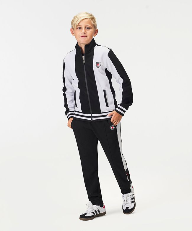 Kartal Yuvası 6526273T3 Beşiktaş Jr Çubuklu Fermuarlı Sweatshirt