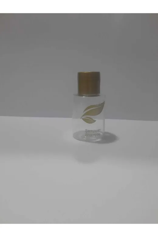 Kayapet KAYAPETPLASTİK129 500 Adet Gold Baskili Boş Mini Şampuan Şişesi, 30 Ml Otel Tipi Şampuan Şişesi