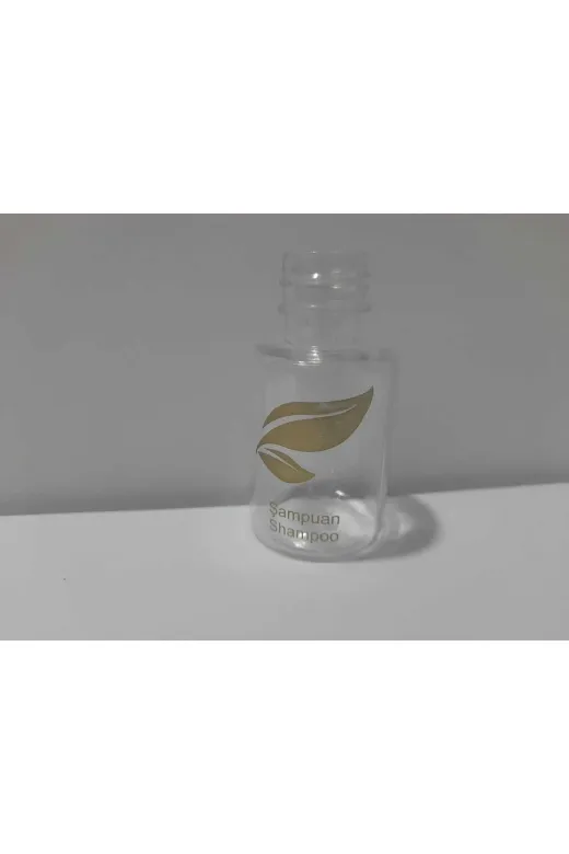 Kayapet KAYAPETPLASTİK129 500 Adet Gold Baskili Boş Mini Şampuan Şişesi, 30 Ml Otel Tipi Şampuan Şişesi