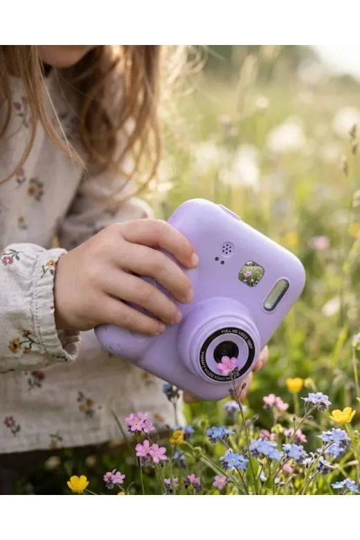 KGY AKSESUAR HS8633-8480 Mini Çocuk Kamerası Fotoğraf Video Çekim 4 Rulo Kağıt Ve 5 Kalem Hediyeli