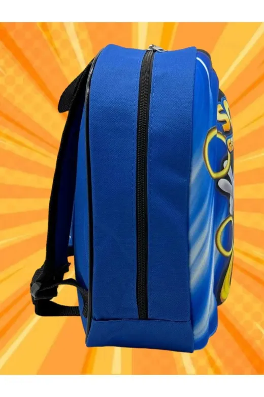 Kirpi Sonic Anaokulu Kreş 2-6 Yaş 5D Kabartmalı Erkek Çocuk Sırt Çantası Okul Çantası