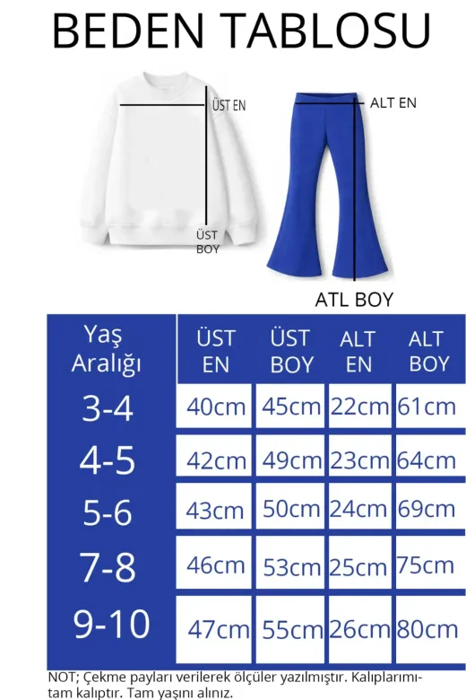 Kız Çocuk Tam Kalıp Üst Oversize Alt Taytlı Zoktay Tasarım 227 Alt Üst Takım