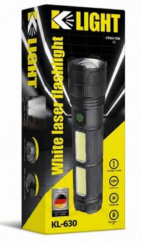 klight Şarjlı El Feneri - Uzun Menzil Güçlü - Teleskobik Zoom Kl-630