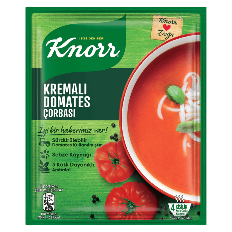 Knorr v2zDckPirS Kremalı Domates Çorbası (4 Kişilik - 69G)