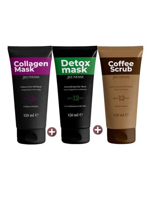 Kolajen+Detox+Coffe Maske 150 ml x 3 adet