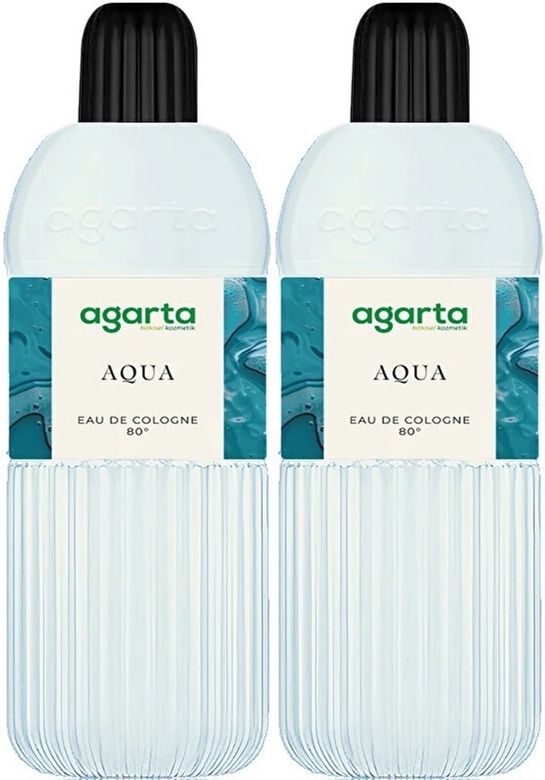 Kolonya 400 ML Aqua 80 Derece Pet Şişe (2 Li Set)