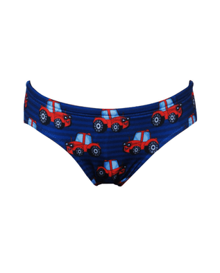 Kom 1M12MCEY201.007-C00121 Crossy Araba Baskı Erkek Çocuk Slip Mayo