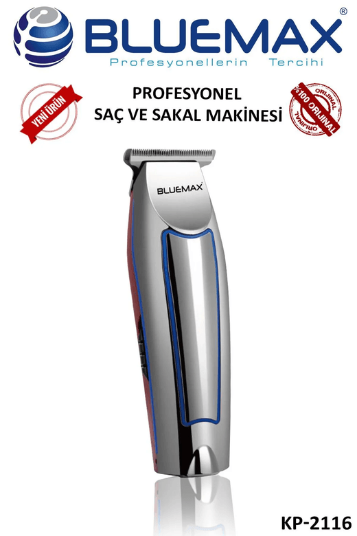 Kp-2116 Bluemax Keskin Bıçaklı Ense Saç Sakal Kullanımına Uygun Profesyonel Tıraş Makinesi
