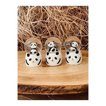Küçük Boy Panda Kar Küresi Işıklı