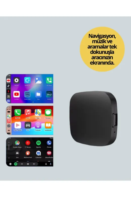 KÜÇÜK HAZİNE MEYTDUCZZZANDROİDCARPLAY Mey İthalat® Kablosuz Carplay Ve Android Auto Dönüştürücü Adaptör