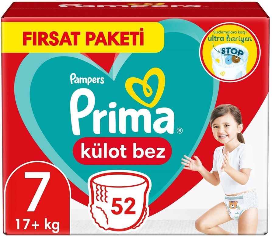 Külot Bebek Bezi Beden:7 (17+KG) XXL 52 Adet Fırsat Pk
