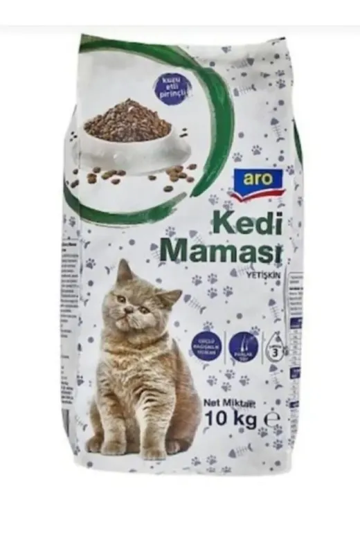 Kuzu Etli Pirinçli Yetişkin Kedi Kuru Mama 10X 1 Kg Paketler Halinde