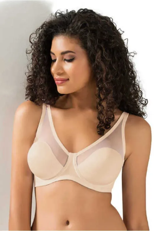 Le Jardin MRPLJ9200-3 Kadın Ten Tül Detaylı Toparlayıcı Soft Cup 3'lü Paket Sütyen