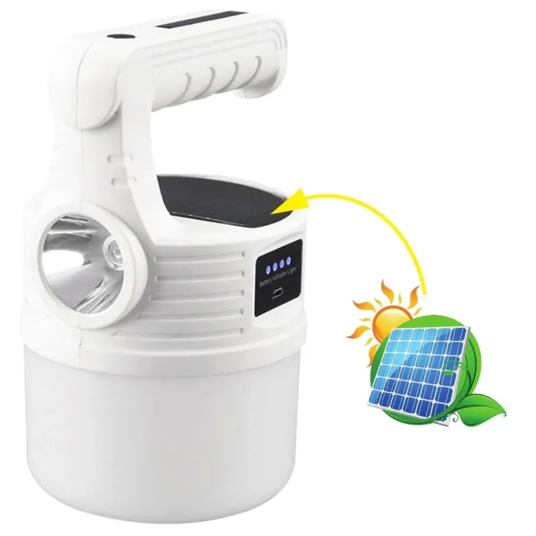 LED Güneş Enerjili Kamp Lambası–2000 Lümen Süper Parlak, 5 Aydınlatma Modlu,USB ile Şarj Edilebilir Dış Mekan,Asılabilir Torch El Feneri (4745)