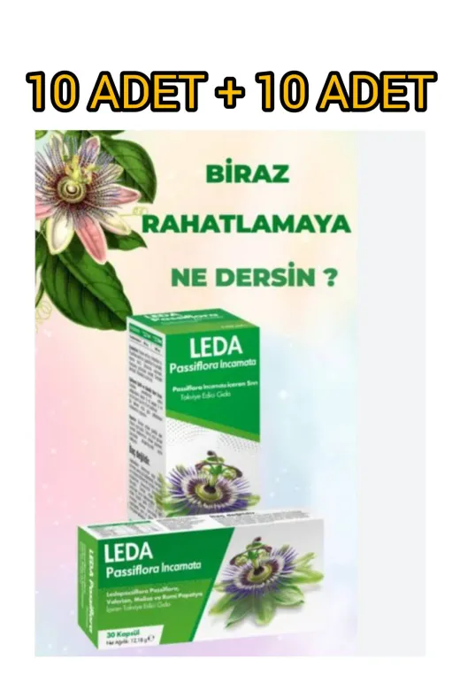 LedaPharma psfl8 Pasiflora Şurup & Pasiflora 30 Kapsül 10X10 Adet
