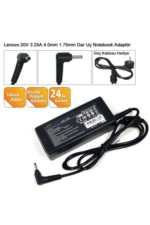 LENOVO NA-KR60851-1771 Adlx65Cdgr2A, Adlx65Cdgu2A Notebook Adaptörü 65W Şarj Cihazı (20V 3.25A)