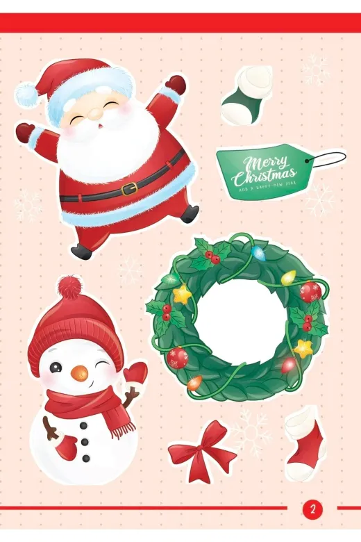 Letbil Reklam ETK00103_A5KU Etiket - Yılbaşı Karma Etiket Seti Sticker